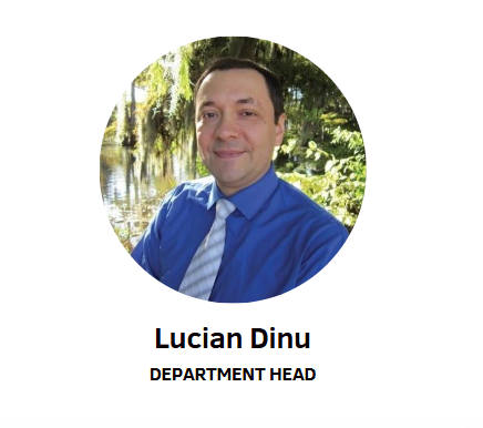 portrait of Dr. Lucian Dinu, Department Head of Communication