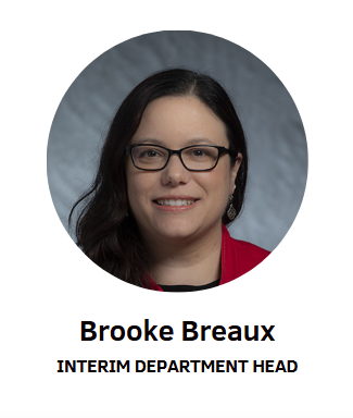 portrait of Dr. Brooke Breaux, Department Head of Psychology