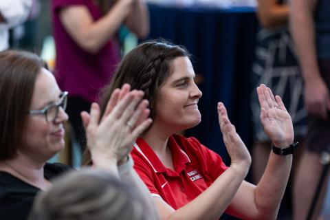 audience members at the State of the College