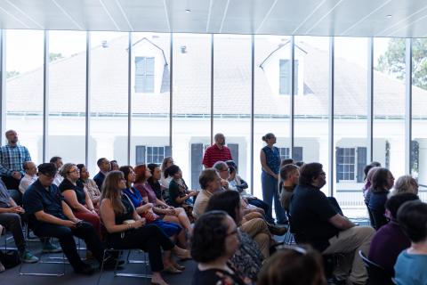 Audience members at the State of the College