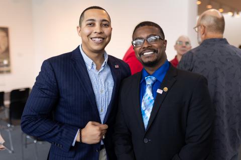 Mr Jolivette and Mr Melancon at the State of the College